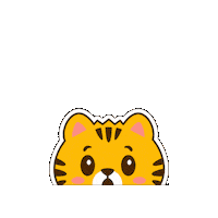 Shocked Tiger Sticker by IQI Concept