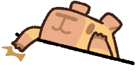 Capybara Bongo Sticker by Kitten Cup Studio
