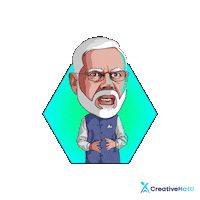 Narendra Modi Party Sticker by Creative Hatti