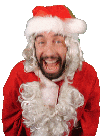 Santa Claus Yes Sticker by Muyloco