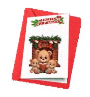 Teddy Bears Christmas Sticker