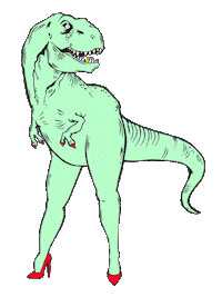 TaylorReeve sexy red shoes dinosaur Sticker