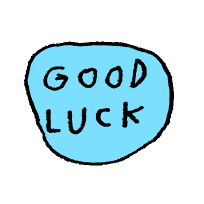 Talking Is Hard Good Luck Sticker by Adam J. Kurtz