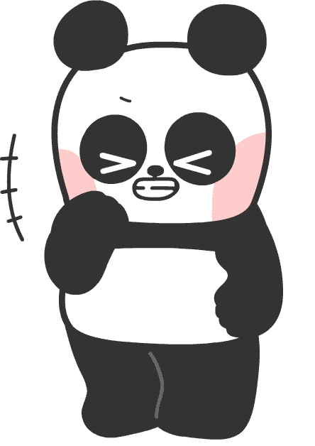 hey hey panda Sticker by Shiny bear