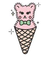 Ice Cream Glitter Sticker