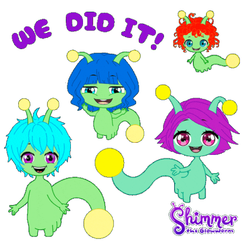 We Did It Win Sticker by ShimmertheGlowworm