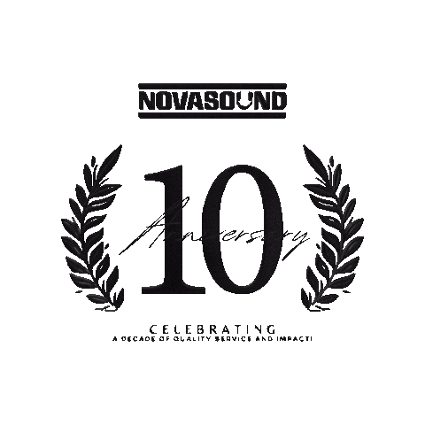 Achieve 10 Years Sticker by Nova Sound
