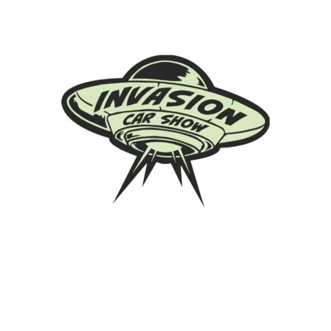 InvasionCarShow dallas ufo invasion flyingsaucer Sticker