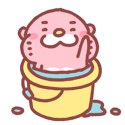 otter bucket Sticker by lifezng