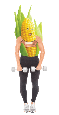 Workout Corn Sticker by Gifes Con Ensalada