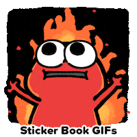 On Fire Burn Sticker by Sticker Book iOS GIFs