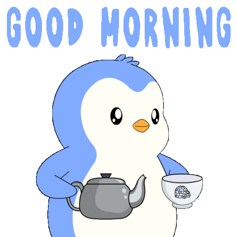Good Morning Coffee Sticker by Pudgy Penguins