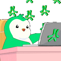 Working Locked In Sticker by Pudgy Penguins