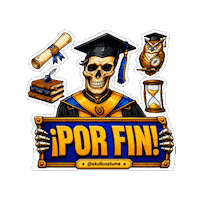 Skull Graduation Sticker
