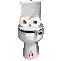 Warmteservice eyes flirt toilet wc Sticker