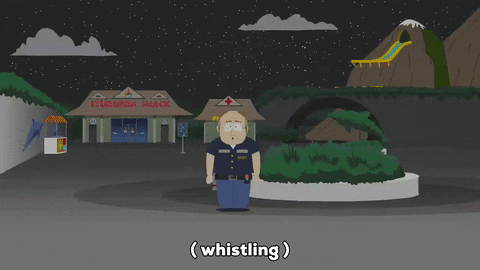 cop flashlight GIF by South Park 