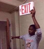 Leo Exit GIF