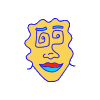 Face Head Sticker by Finely Tuned