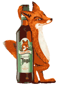 Drink Fox Sticker by Fläminger Jagd