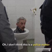 Toilet GIF by Wellington Paranormal