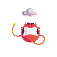 Angry Virus Sticker by Creative Hatti