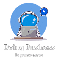 Doing Business Entrepreneur Sticker by Grouwt.com