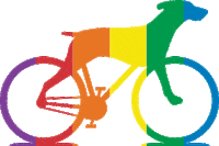 Rainbow Pride Sticker by Bike Dog