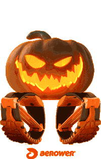 Halloween Pumpkin Sticker by Aerower