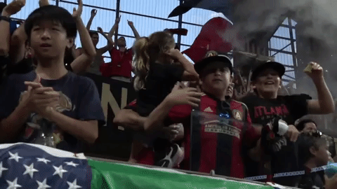 happy mercedes-benz stadium GIF by Atlanta United