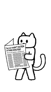 Hungry Cat Sticker
