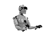 Robot Sticker by umlaut