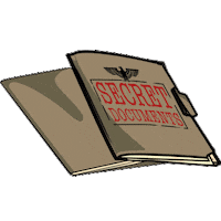 no looking top secret Sticker by Archer