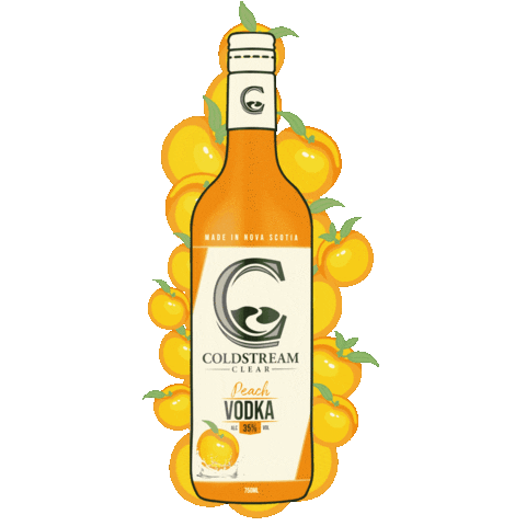 Peach Vodka Sticker by Coldstreamclear