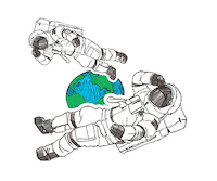 Space Earth Sticker by Outriders