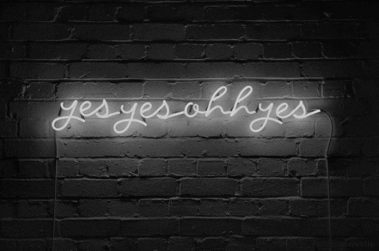 black and white yes GIF