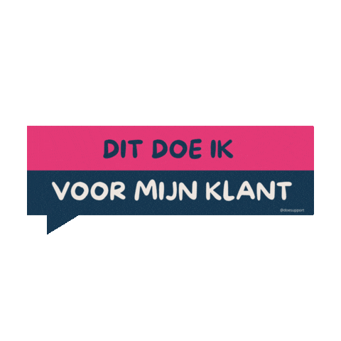 Tekstbalk Sticker by DOE Support