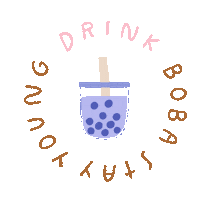 teabear_in bubble tea teabear boba lover tea bear Sticker