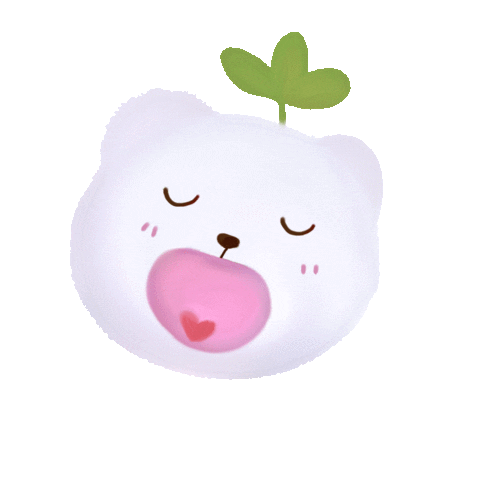 leafbear bear sleepy leaf sleepy bear Sticker