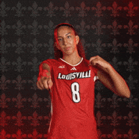 Volleyball Go Cards GIF by Louisville Cardinals