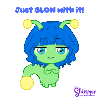 Glow Go With It Sticker by ShimmertheGlowworm