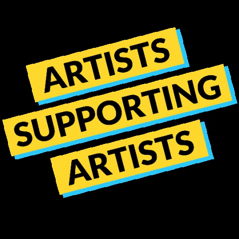 artismycareer giphygifmaker artist artist support artists supporting artists GIF