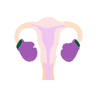 Uterus Sticker by Maja.no
