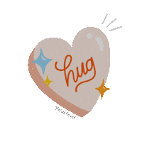 bluefever love heart pink hug Sticker