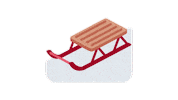 Winter Sledding Sticker by EmojiVid