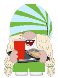 Fast Food Gnome Sticker