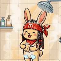 Bunny Shower GIF