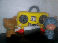 donniedarker jon burgerman felt mistress ghettoblaster breakdance jeps GIF