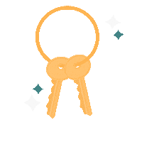 hguild home house gold sparkle Sticker