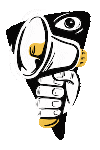 NSN997 yellow protest megaphone artivism Sticker