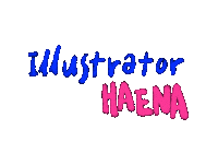 Illustrator Sticker by haenaillust